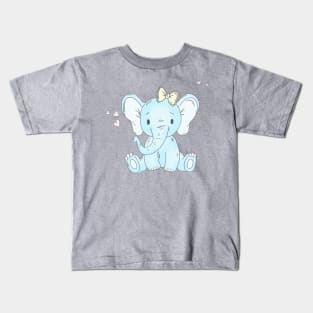 Baby Elephant - Blue Kids T-Shirt